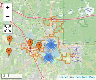 Area schools map